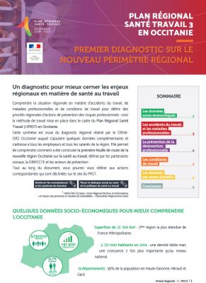Les chiffres clés du diagnostic régional santé travail en Occitanie